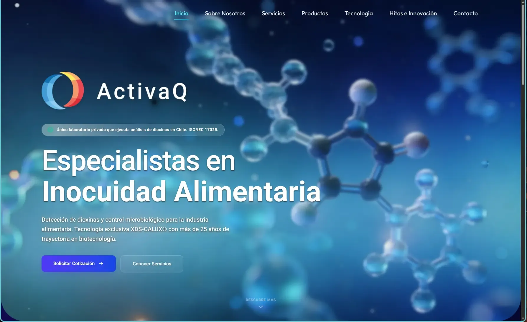 Captura 1 del proyecto Landing Page ActivaQ.cl